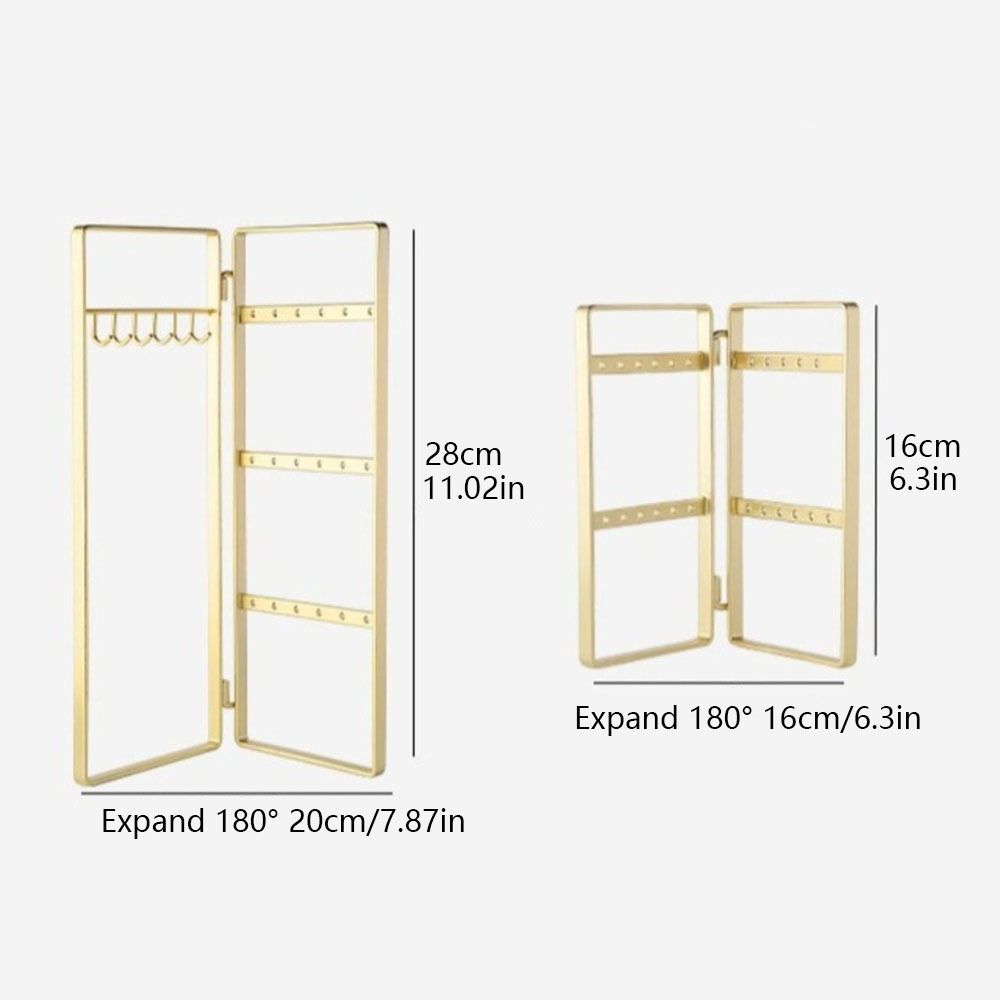 Nordic Style Jewelry Rack Foldable Earrings Storage Shelf Necklace Display Stand  Counter