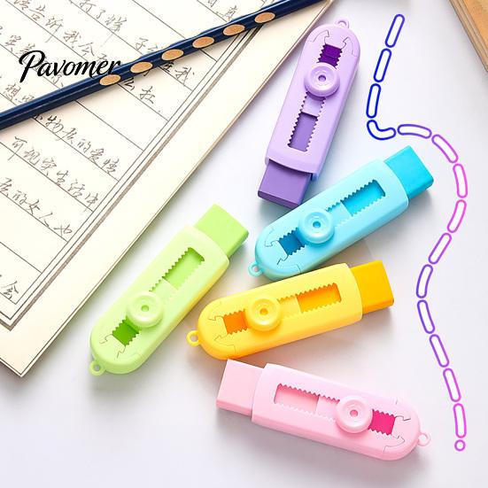 Neat Surface Eraser Push Pull Retractable Eraser, Cute Pastel Pencil for No Trace Students, Clean Dustless 2B Kids, School Supplies