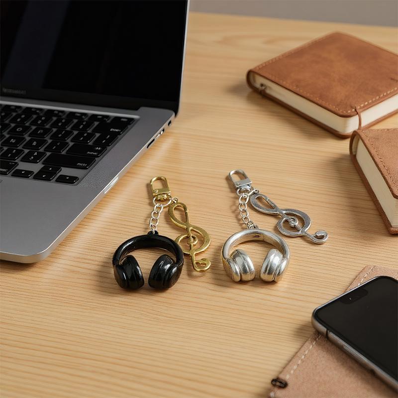 1PC Mobile Phone Pendants Y2K Keychains Airpods Pendant Pendants Minimalist Style Music Note Design Cool Multicolor