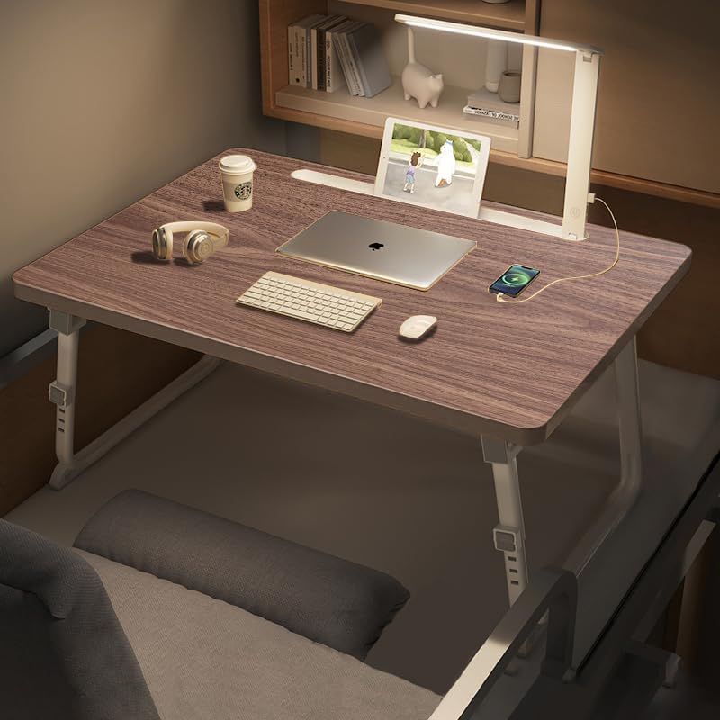 Folding Bed Desk for Computer Arm Adjustable Height and Suitable for and Living Available in Various Colors 70cm Wide x 48cm Desk, Table, Bed, Table,