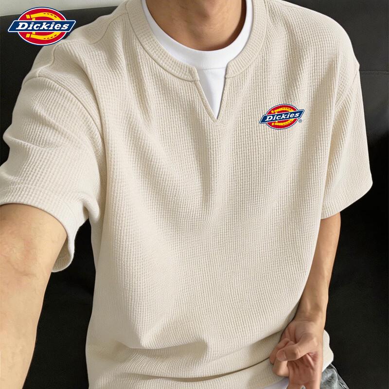 Dickies Men s Waffle Knit Faux Two-Piece Short Sleeve T-Shirt XL