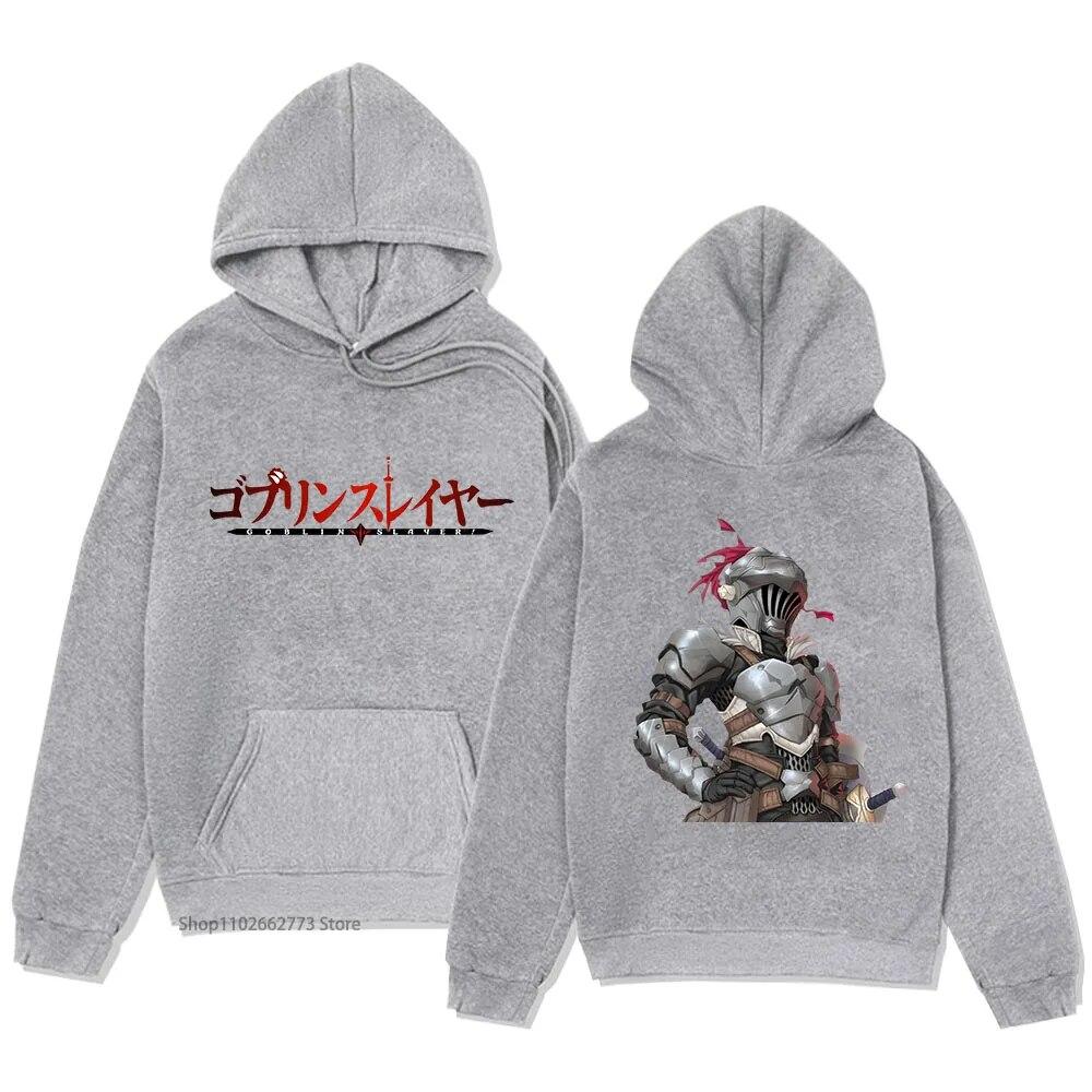 Goblin Slayer Print Hoodies Anime Cartoon Swearshirts with Hooded Winter Women Clothes Long Sleeve Fleece Kpop Pullover Y2k Tops