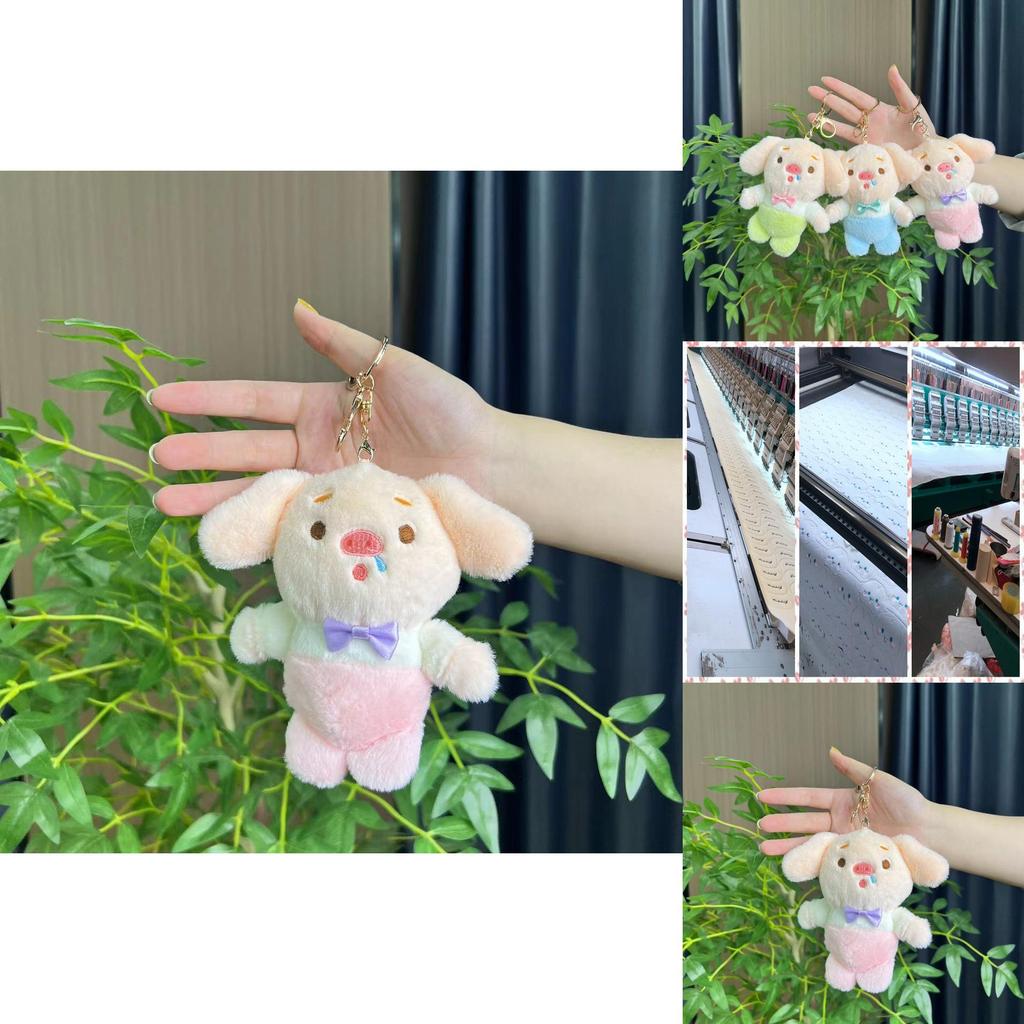 Cute Cartoon Pig Plush Doll Keychain Perfect For Bags And Accessories In Soft Short Plush Material
