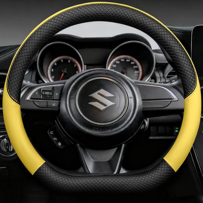 38cm Car Steering Wheel Cover For Suzuki Swift 2017 2018 Sport Auto Accessories