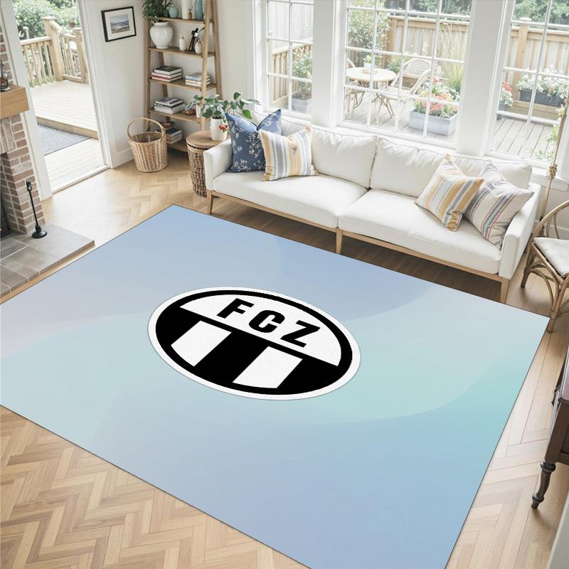 Tappeto in Velluto di Cristallo Design FC Zürich Accogliente Non?Tappeto Stampato Antiscivolo per Camera da Letto Soggiorno Ingresso