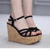 Fashion 13cm Super High Heels Narrow Band Gladiator Sandals Women Ankle Strap Platform Sandalias Mujer 2025 Summer Wedges Shoes Women