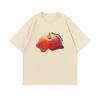 Melting Apple Apple Of Your Eyes Tshirt Unisex Women Aesthetic Fruit Graphic Tee Oversized Streetwear Cotton Casual Short Sleeve