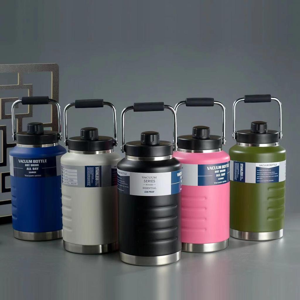 304 Stainless Steel Large Capacity Thermos Cup: Outdoor Insulated Ice Bucket & Fitness Water Bottle