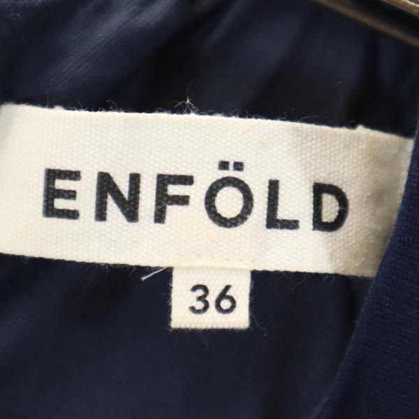 ENFOLD made in Japan No sleeve one piece 36 Navy system Back zip Women Used