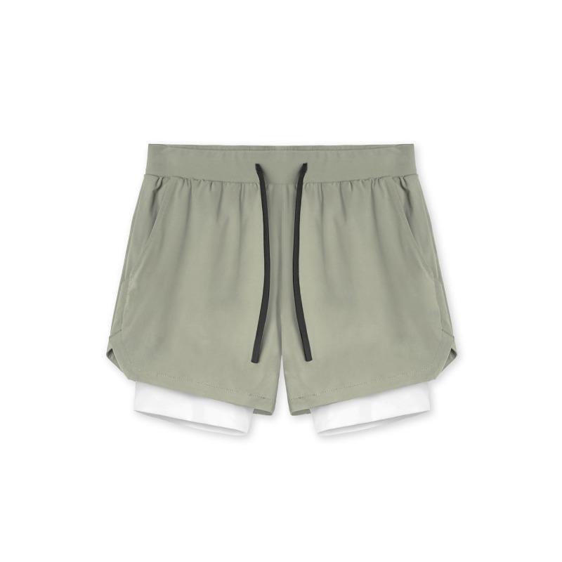Men's 2-in-1 Running Shorts Breathable Quick Dry Athletic Workout Shorts