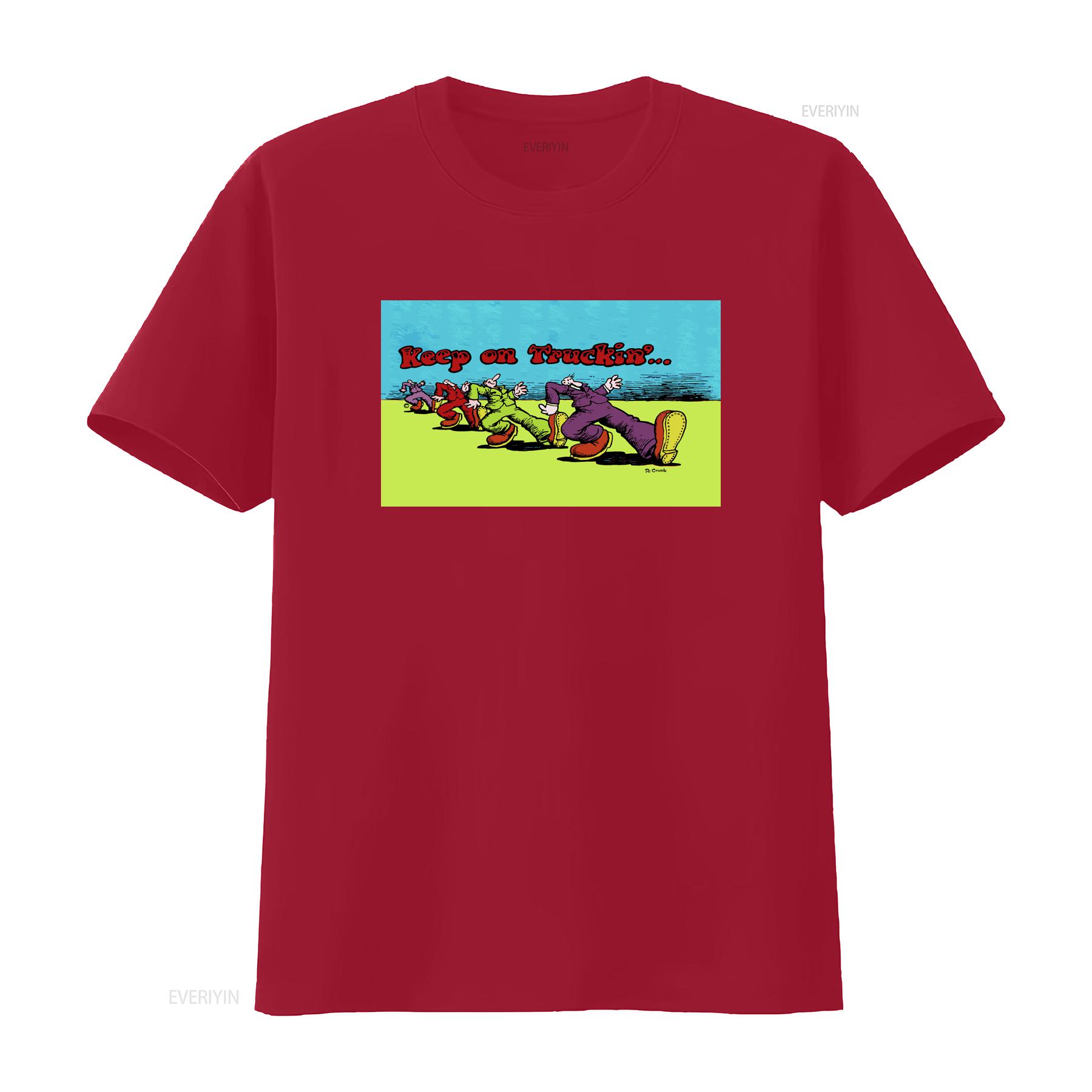 Keep on Truckin by R Crumb Blacklight BLACK T Shirt Size S M L 234XL IK481 vintage Washed Slightly Comfortable graphic Soft S
