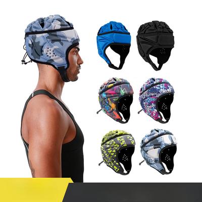 Casco de rugby de goma EVA para adultos, casco protector para portero de fútbol, casco protector con bielas para patinaje sobre ruedas