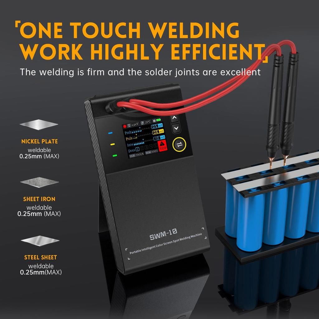 SWM 10 Mini Welding Tool 18650 Battery Spot Welder Portable Battery Welder with High Efficient 2 In 1 with Digital LED