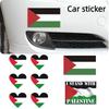 High-quality Pet Material Car Sticker 14cm Palestinian Flag Decal