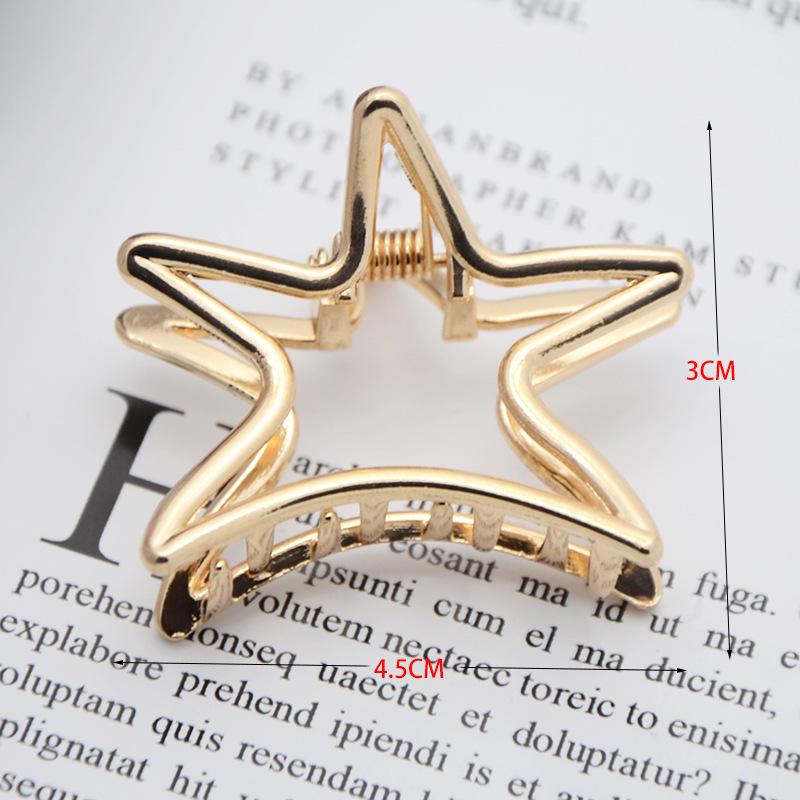 INS Minimalist Metal Claw Hairpin: Small & Medium Retro Hair Clip for European & American Styles, Korean Headwear