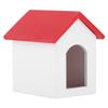 1:12 Dollhouse Wooden Pet House Simulated Miniature Kennel Model Pretend Play Toy AccessoryRed Roof