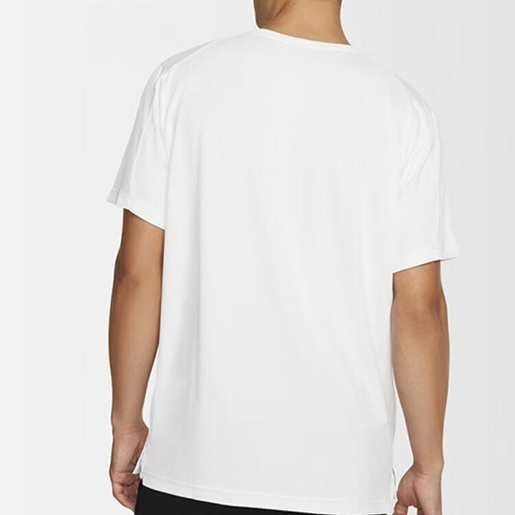 Nike Running Training Quick Dry Sports Round Neck Short Sleeve White Men's DB4230-100