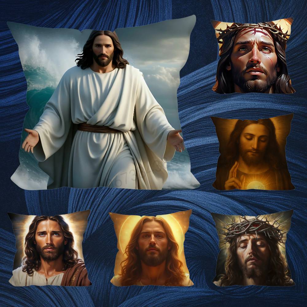 Jesus Glaube Erlöser Kunst Kissenbezug Für 45x45cm,55x55cm,30x30cm Für Heim Schlafzimmer Dekoration Und Schutz