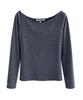 VIVACIOUS Se Stripe Boat-Neck Tee_5Colors