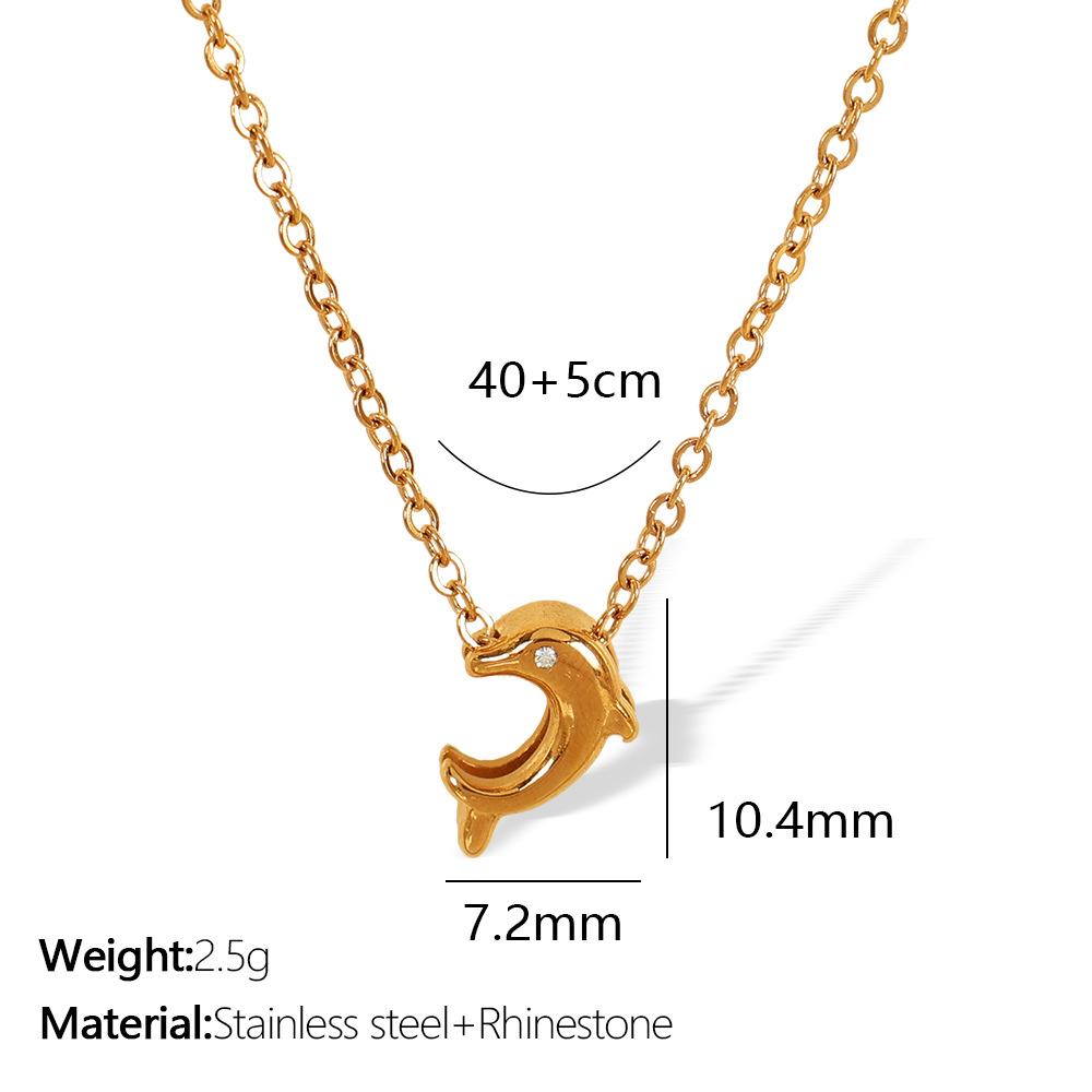 European and American necklaces, dolphin pendants, simple design jewelry, versatile necklaces