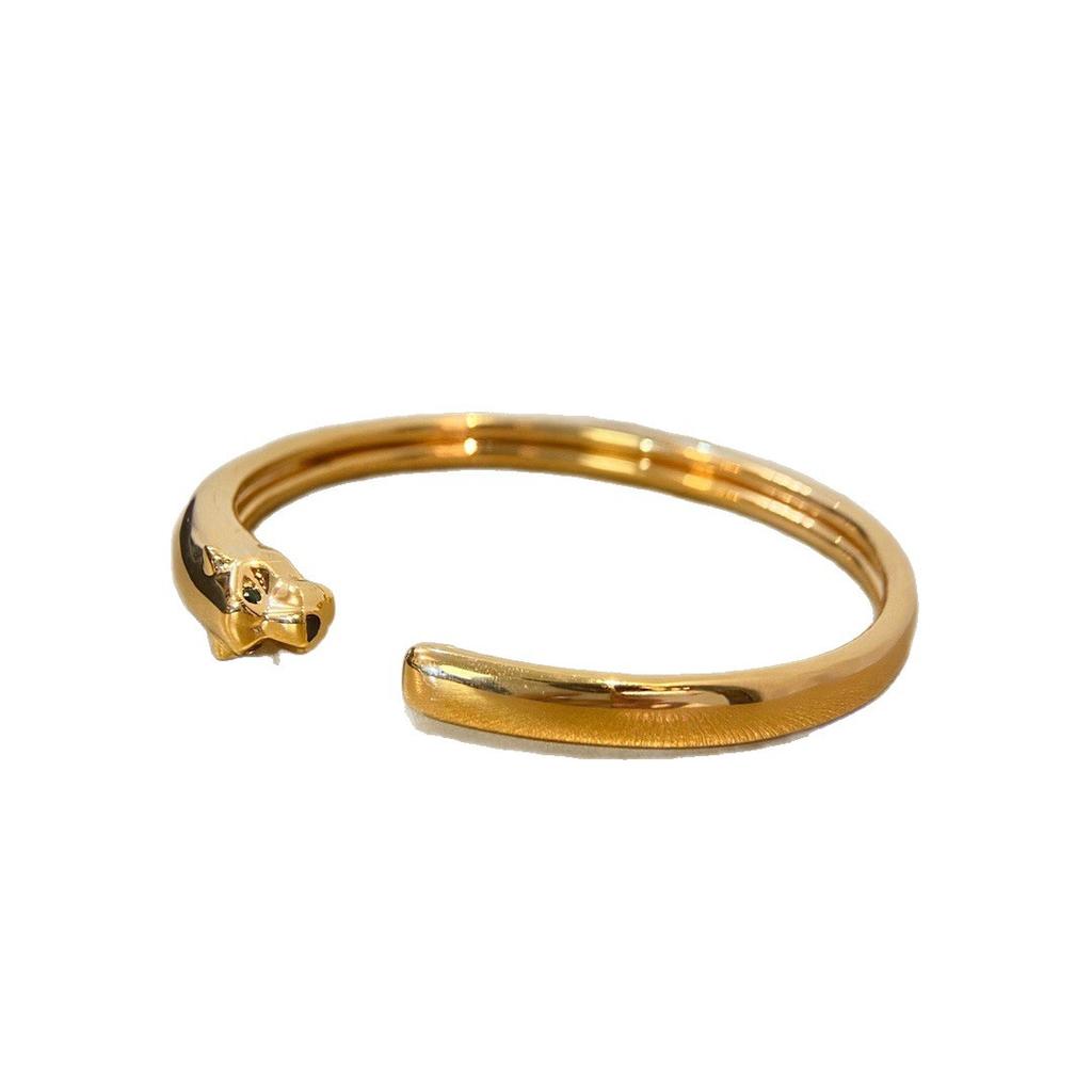 Diamond-free Cheetah Bracelet Set with Emerald Seiko Polished Glossy Design European and American Style Bracelet