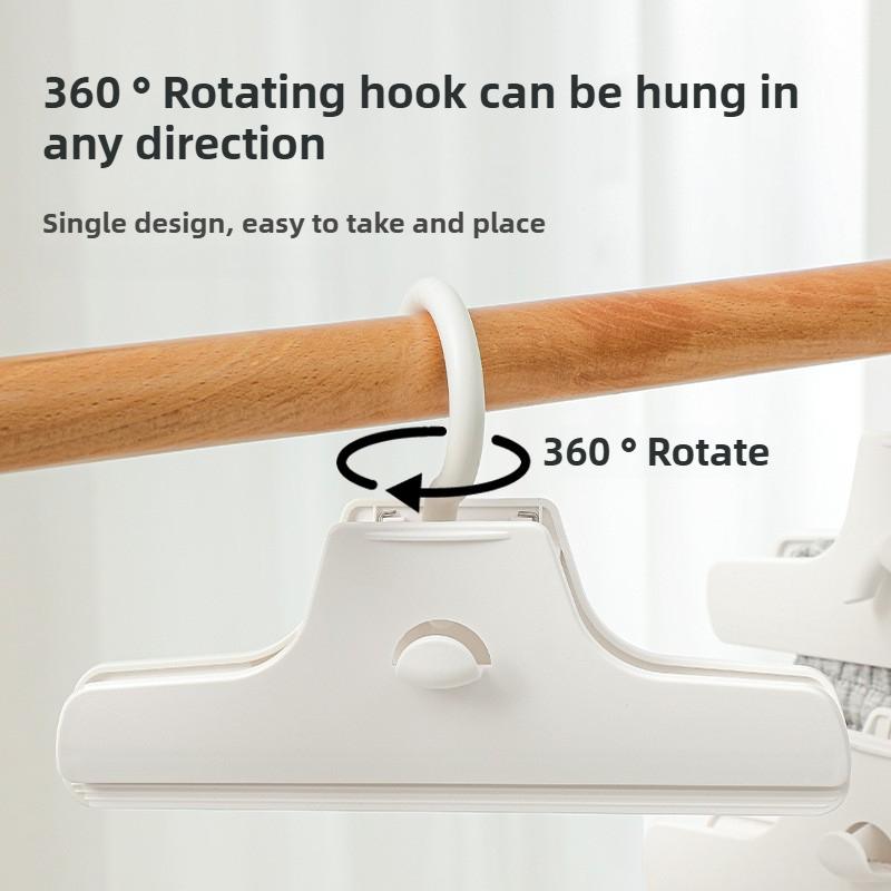 Convenient Rotatable Pants Clip with No Trace - Stacking Clothing Sorting Rack for Dormitory Wardrobe Storage