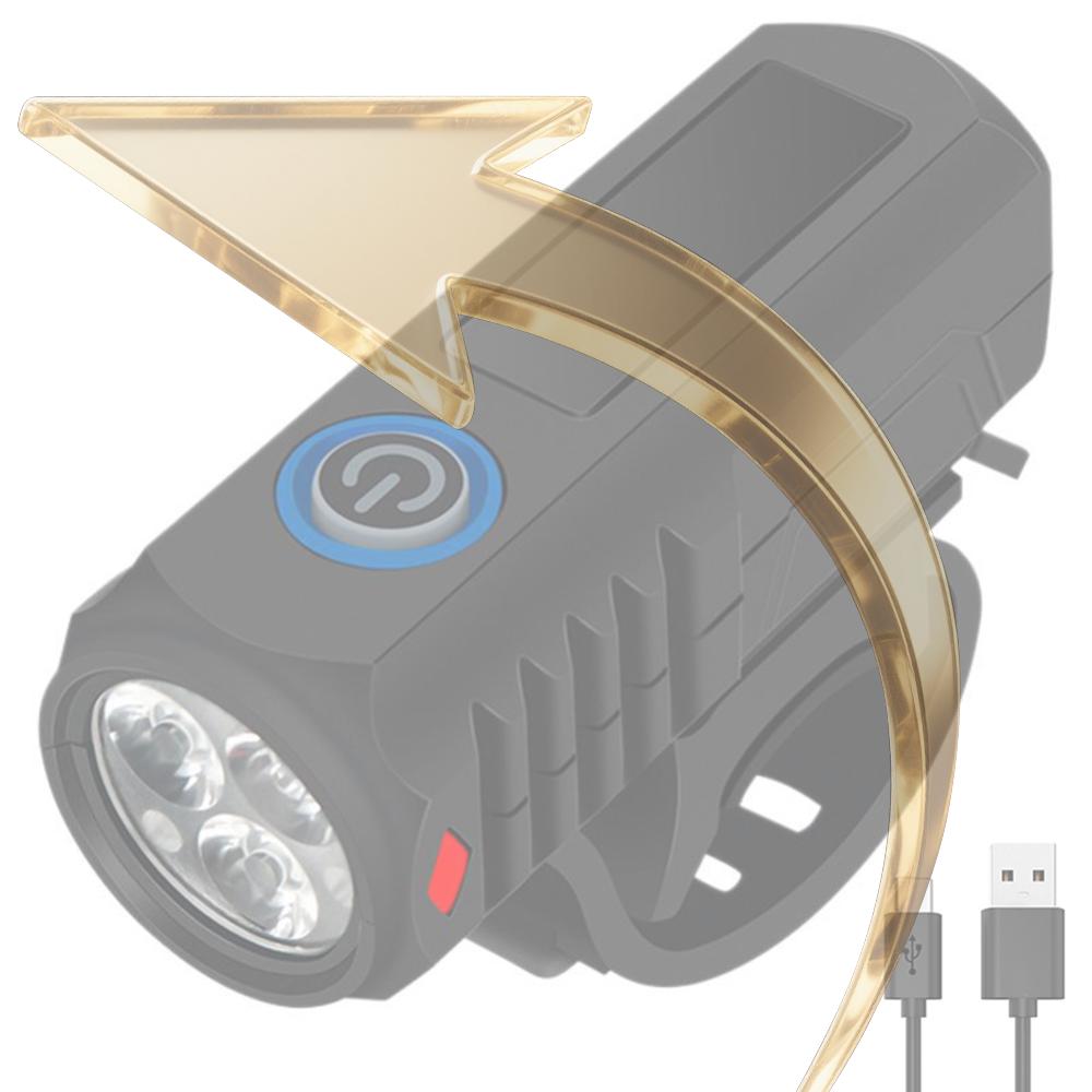LED Bicycle Headlight High Brightness Cycling Safety Front Lamp USB Charging MTB Bike Headlight Bicycle Accessories China Mainland
