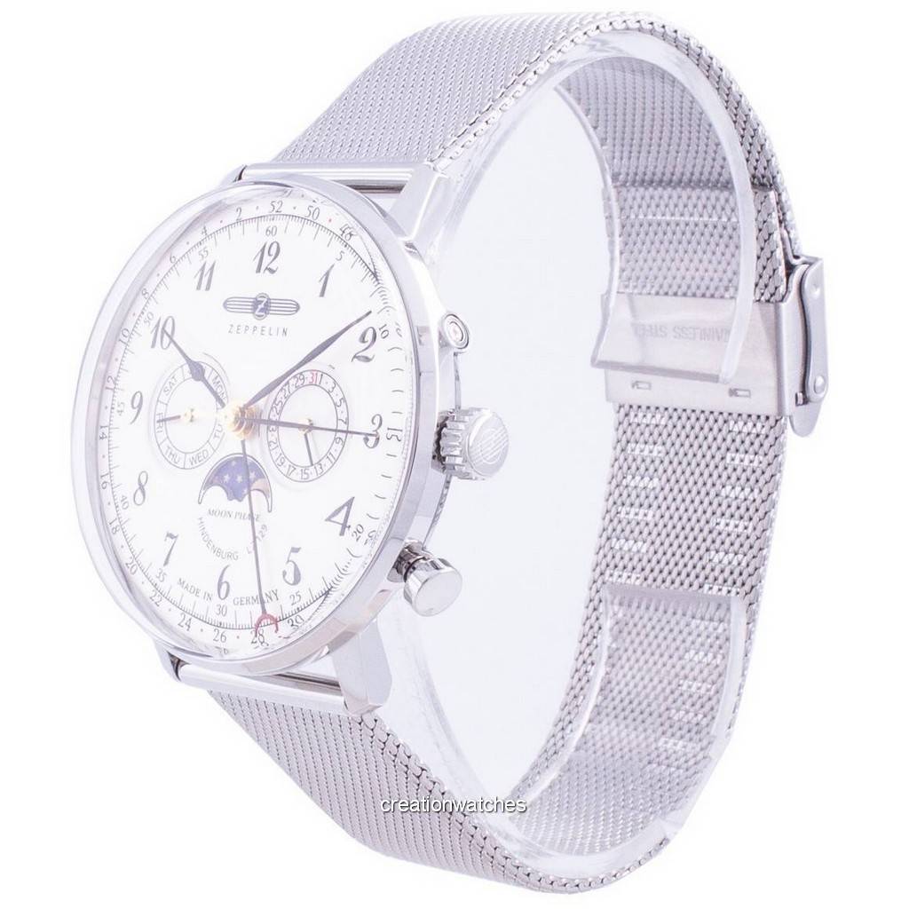 ZEPPELIN Hindenburg LZ129 7036M-1 7036M1 Quartz Moon Phase Men's Watch
