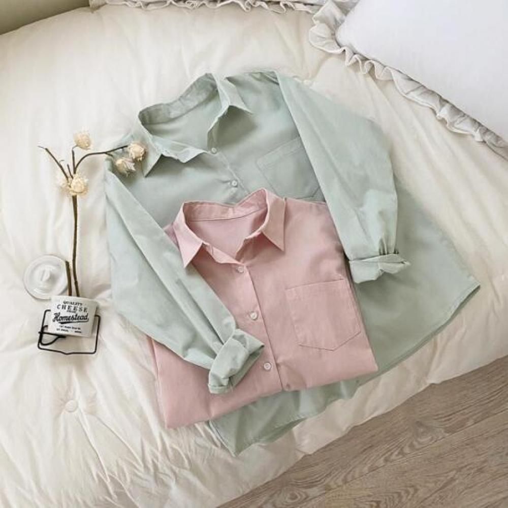 New Arrivals Open Run Women Long Sleeve Soft Cotton Shirt