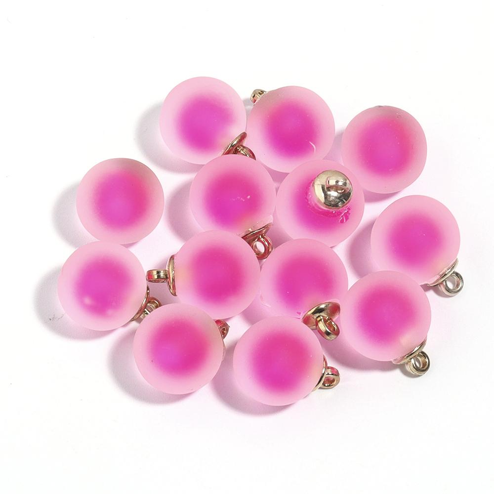 10Pcs Acrylic Frosted Colorful Heart Charms Round Charms For Jewelry Making DIY Bracelet Necklace Earrings Pendants Accessories