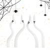 4 Pack Cute Ghost Taper Candles Halloween Tables Twisted Candle Halloween Ghost Candles for Living Room Table Shelf Kitchen