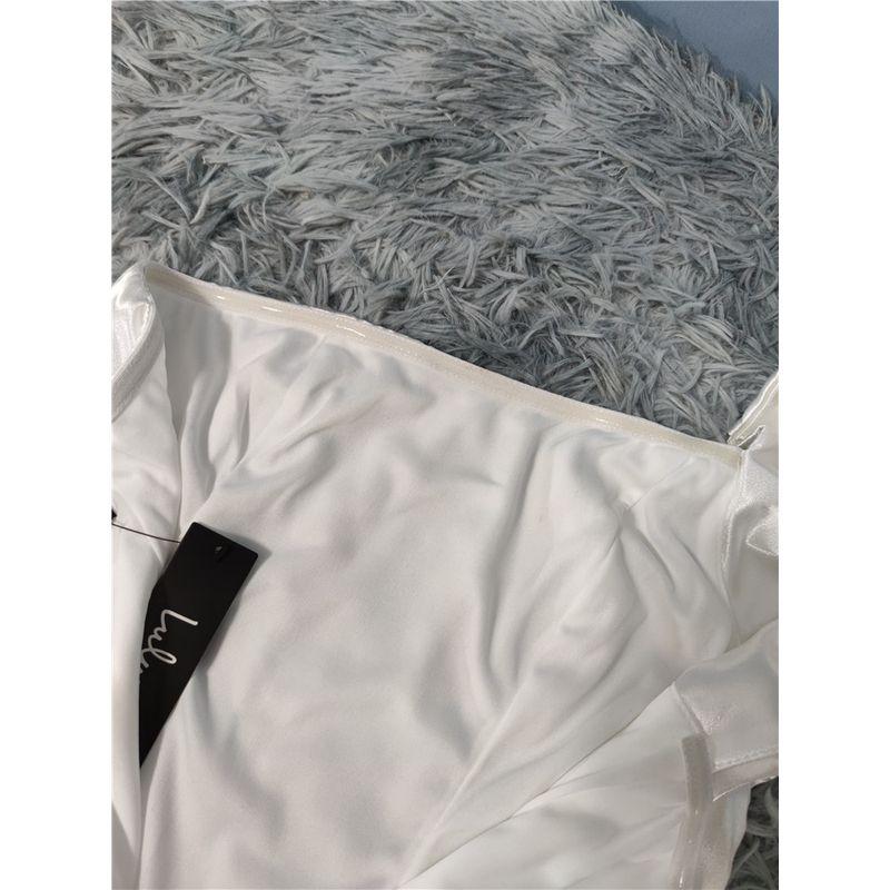 Foreign Trade Order Lu's Frill One-Shoulder Design Sheath Waist Hugging Annual Meeting Birthday Party Dress Dress