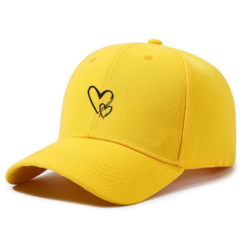 Heart Print Baseball Cap - Men's & Women's Trendy Sun Protection Hat for Outdoor Sports & Casual Wear