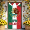 1pcs Mexican Lndependence Day Party Decor Door Cover Banner Eagle Snake Cactus Mexican Style Festival Party Porch Decor Backdrop