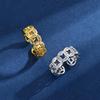 Zircon Vintage Coin Adjustable Ring: Elegant, Versatile Jewelry for Women