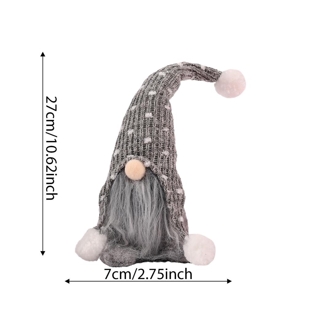 New Rudolf White Bearded Faceless Doll Christmas Doll Forest Man Knitted Hat Sitting Doll Christmas gift for kids friend 2025