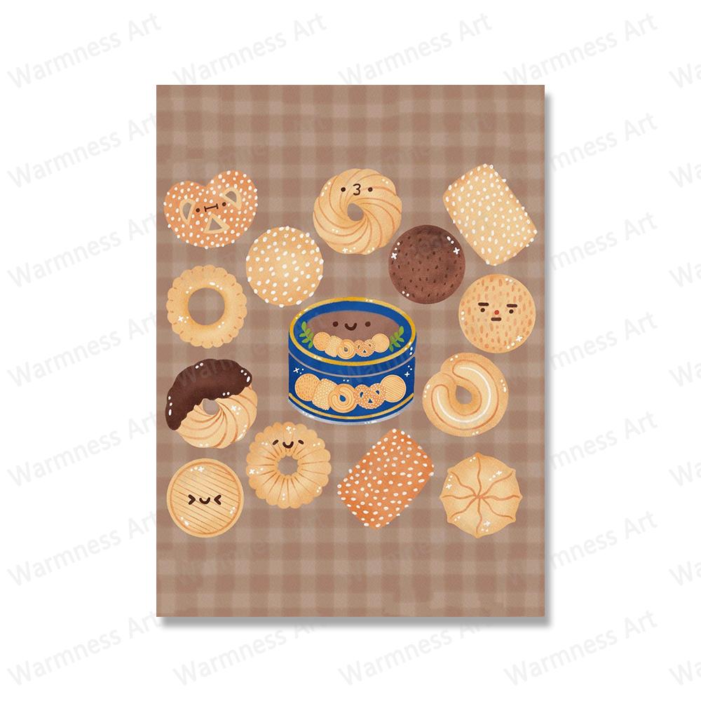 Cute Fast Food Drink Hamburger Posters Wall Art Canvas Painting Funny Sauce Prints Cookies Pictures Cartoon Kitchen Home Decor