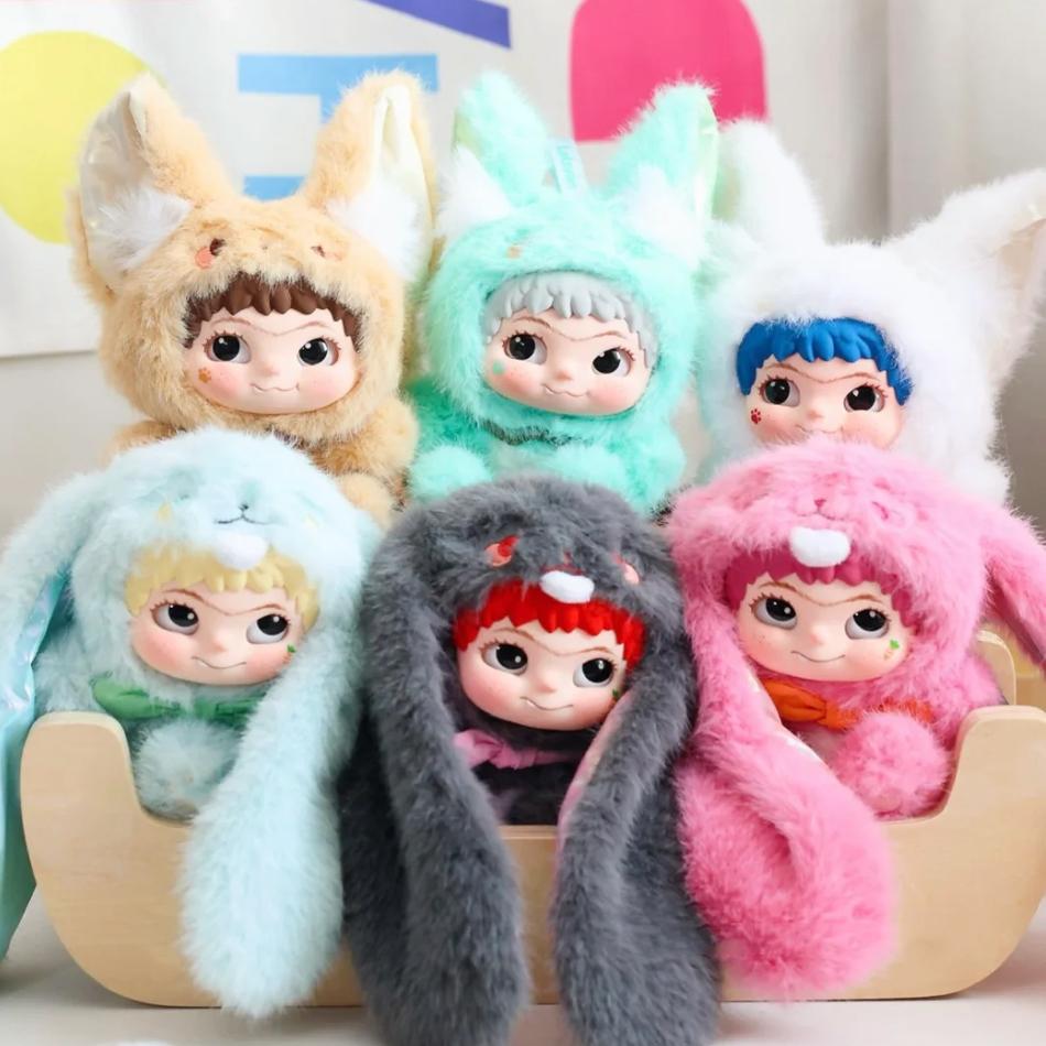 Wakuku V1 V2 Blind Box Fox & Bunny Trick Or Treat Series Vinyl Doll Suprise Bag Keychain Trendy Toy Mystery Box Gifts