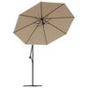 Ersatzbezug für Ampelschirm Taupe 350 cm
