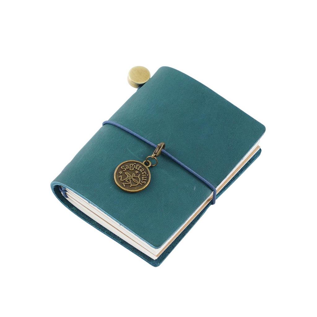 Cross-border Traveler's Mini Loose-leaf Cowhide Pocket Journal