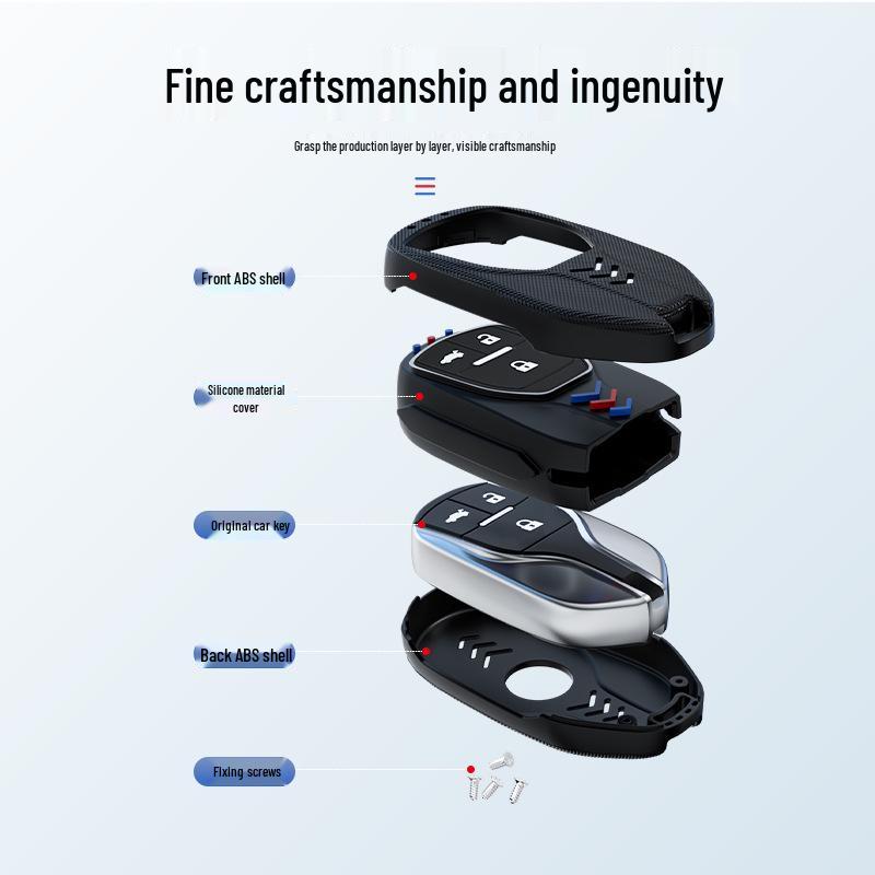 Metal Key Cover Set for 17-21 Hanteng New Energy X7/X7s V7 X5Max - Personalized Design