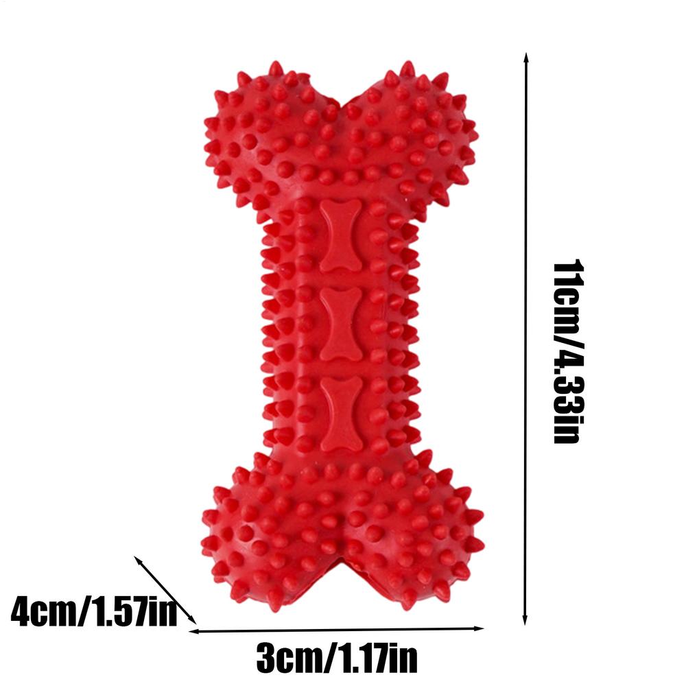 1PC Dog Chew Toys Bone Shaped Dog Chew Toys Teeth Cleaning Chew Toys Dog Rubber Toothbrush Stick Chew Toys For Training Toys