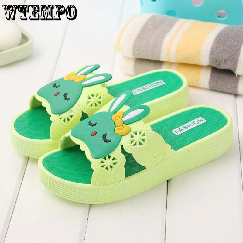 Unisex Slippers Women's Cute Slippers Summer New Cartoon Upper Home Bathroom Outdoor Slippers Non-slip Soft Bottom Thick Bottom Shoes
