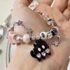 Y2K Kawaii Cat Beaded Bracelet Trend Sweet Cute Cool Versatile Pink Black Color Bracelets Aesthetic Jewelry For Girl Gifts