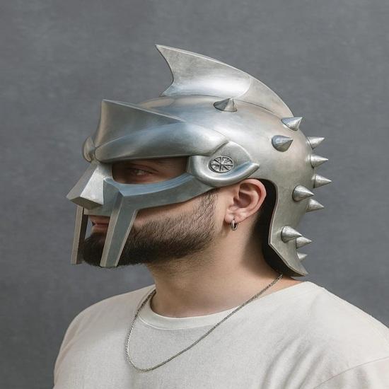 Antik Romersk Gladiatorhjälm Handgjord Spartansk Rustning för Cosplay, LARP, Historiska Återuppföranden Samlargåva