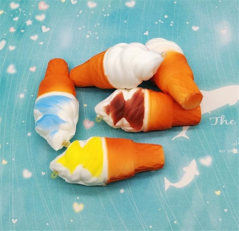 Kids PU Simulation Candy Color Ice Cream Ball Squishy Toy Cake Bread Gag Joke Toys Slow Rising Squee