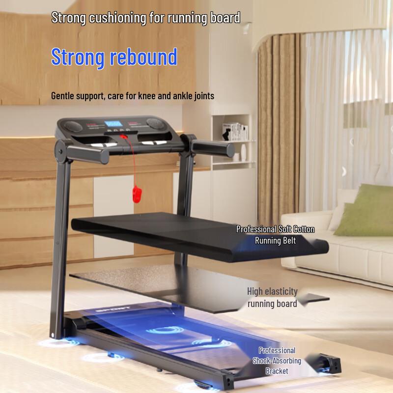 Compact Foldable Electric Treadmill with Manual Incline CN Plug (adapter Included)