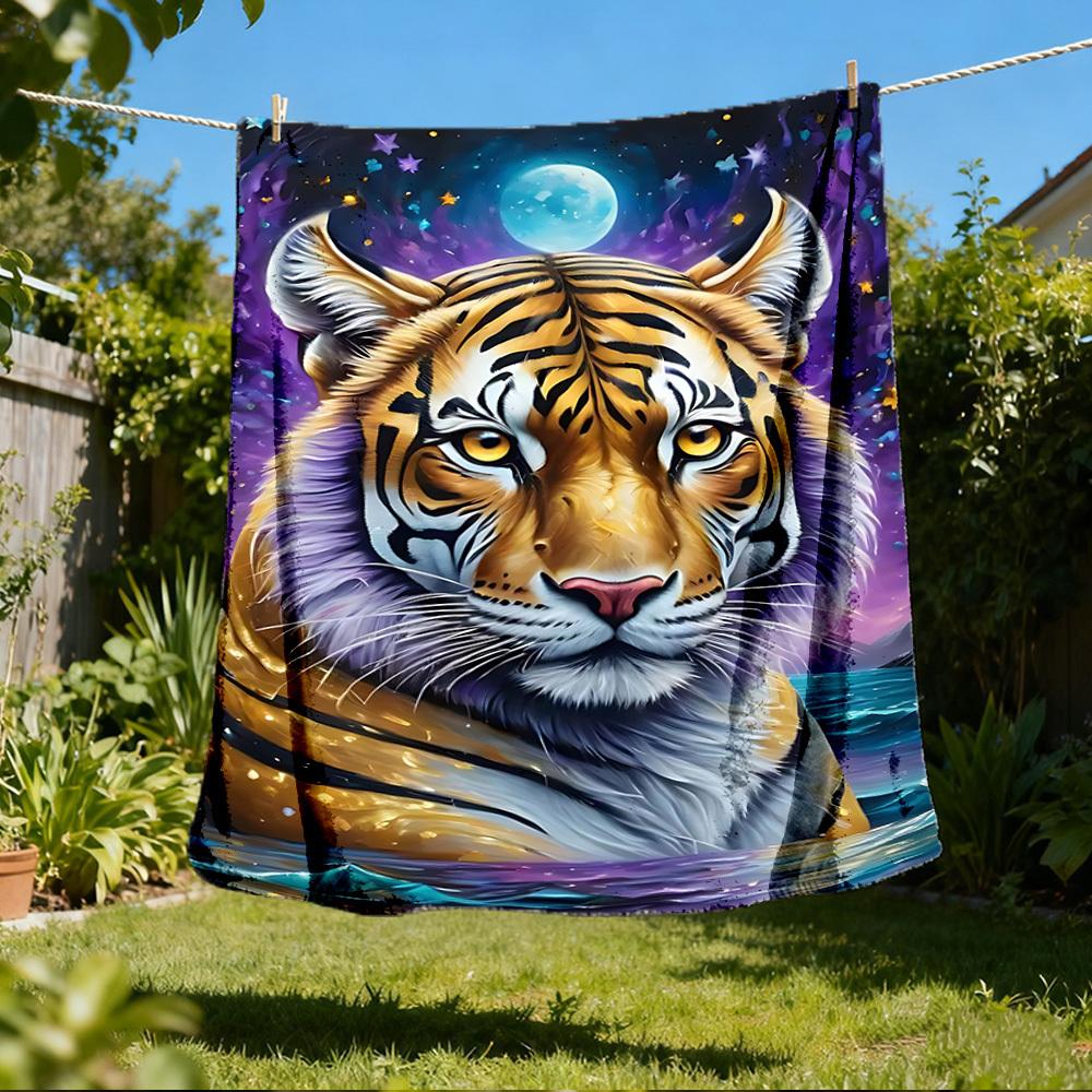 1pc Spider Web Throw Blanket Polyester Fiber, Lightweight Flannel, Soft & Warm, All Season Use for Outdoor, Camping