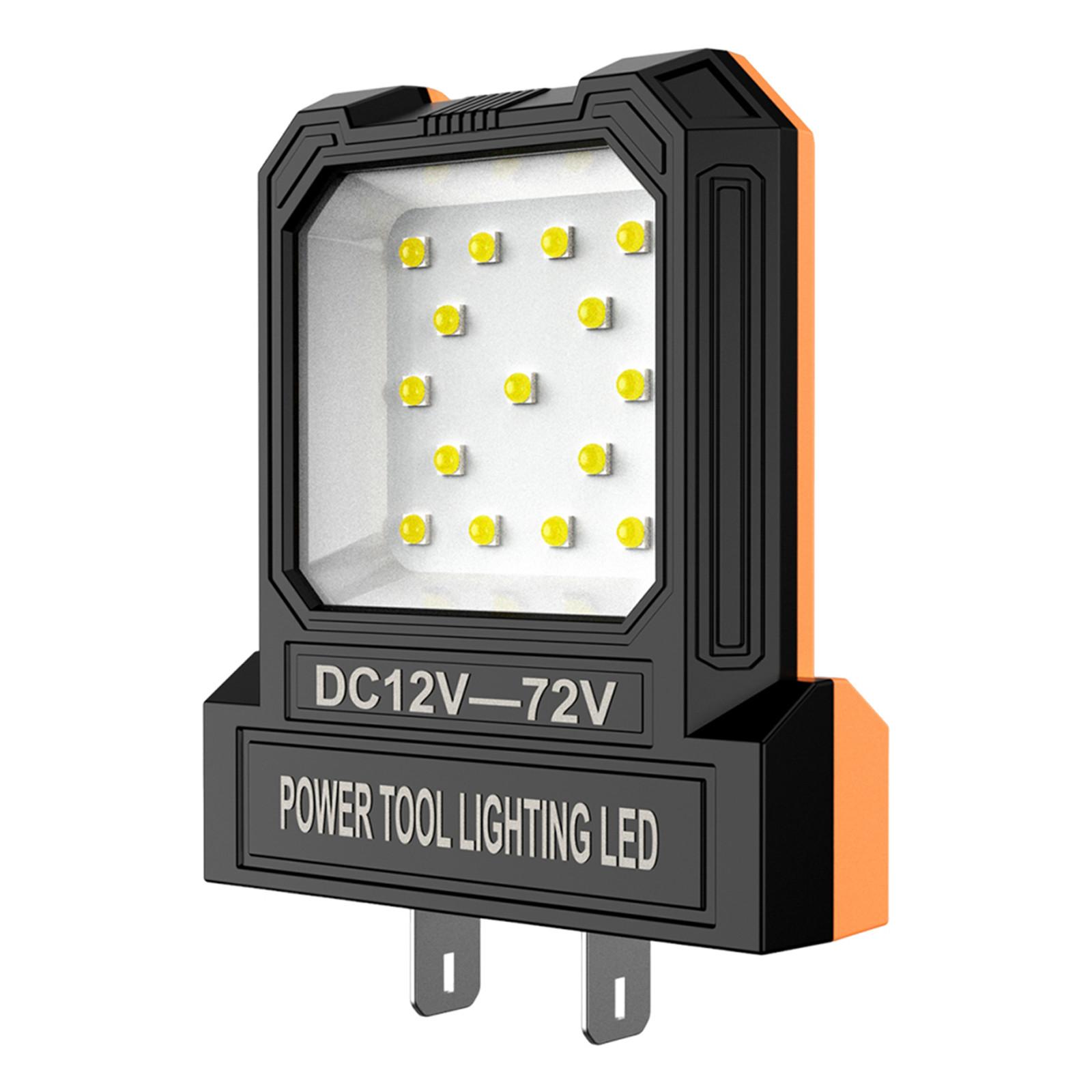 

ABS Power Tool Parts LED Work Light Universal Adjustable Portable Work Lights High Brightness Durable Repair Lighting Lamp оранжевый
