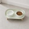 Double Ceramic Pet Bowls Spill Resistant Raised Ceramic Pet Bowl Elevated Pet Bowl Better Digestion Raised Dog Feeding Station